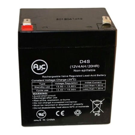 Battery Clerk AJC Napco GEM-P816 12V 4.5Ah Alarm Battery NAPCO-GEM-P816